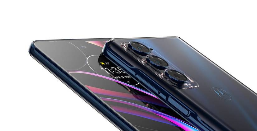 Close-up of the Motorola Edge 2021