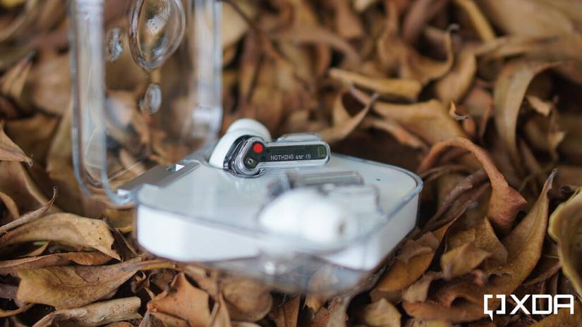 Nothing branding on earbud
