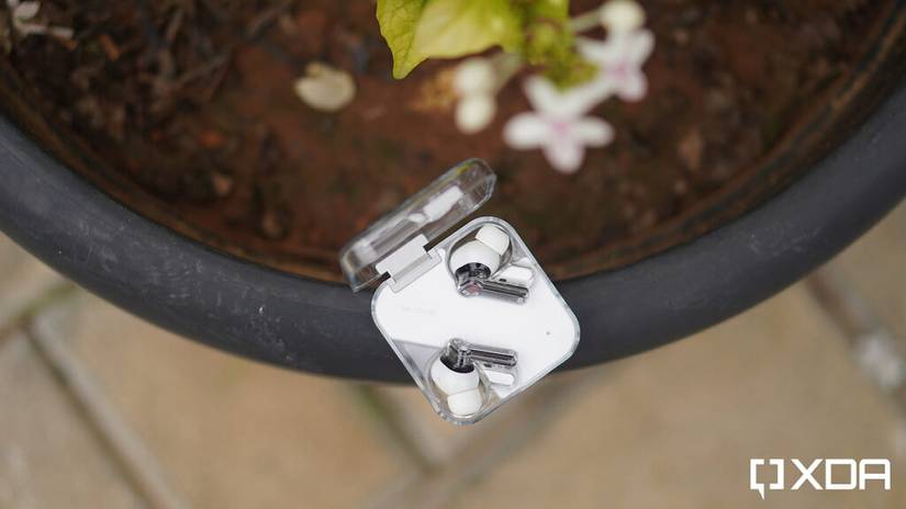 Nothing earbuds inside the case