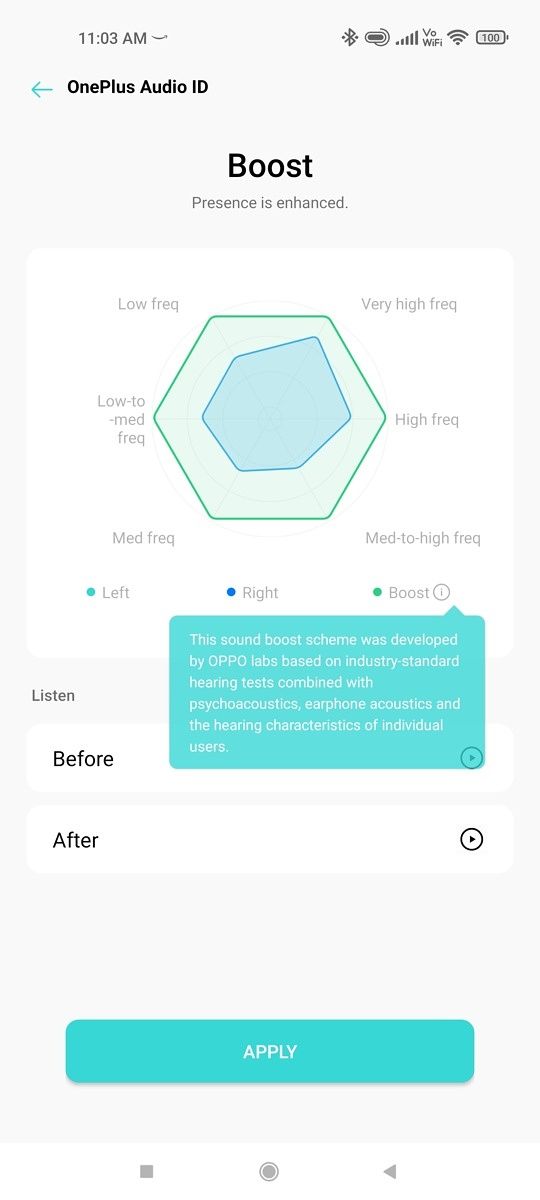 OnePlus Buds Pro - Hey Melody App Audio ID Result