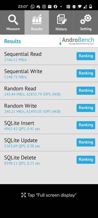 OnePlus Nord 2 storage speed test