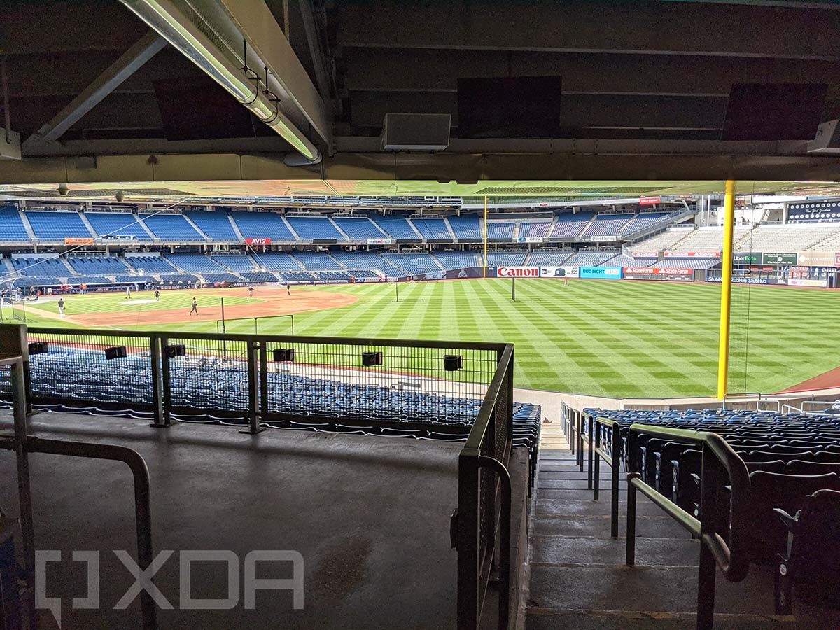 Yankee Stadium from behind the stands