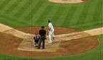 Close up of players at Yankee Stadium