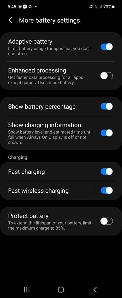 "Protect battery" feature on the Samsung Galaxy Z Fold 3 and the Samsung Galaxy Z Flip 3