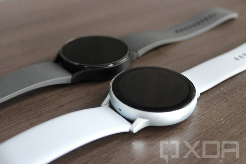 Angled view of Samsung Galaxy Watch 4 and Galaxy Watch Active 2