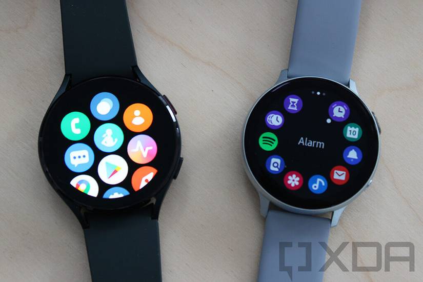 Samsung Galaxy Watch 4 and Galaxy Watch Active 2 app drawers