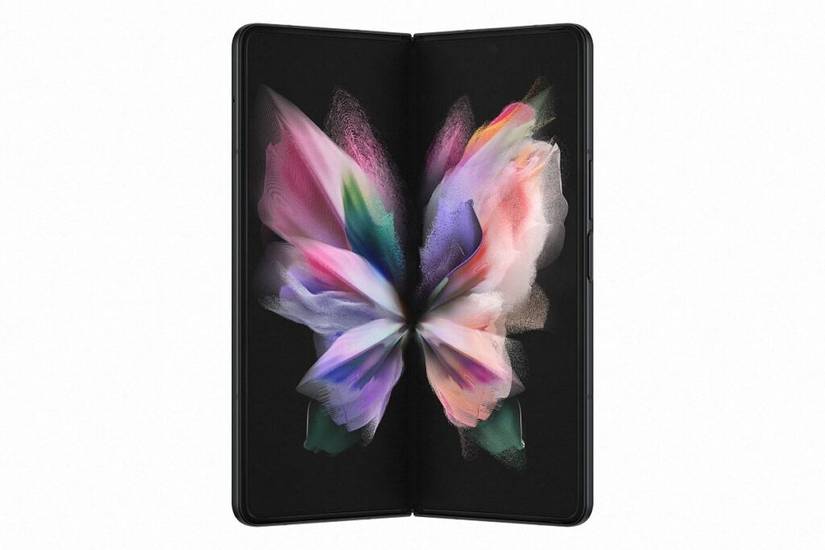 Samsung Galaxy Z Fold 3 Phantom Black half open