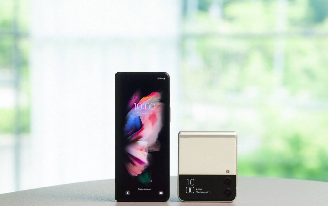 Samsung Galaxy Z Fold 3 with Galaxy Z Flip 3