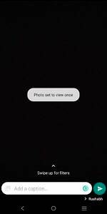 WhatsApp View Once indicator at the bottom