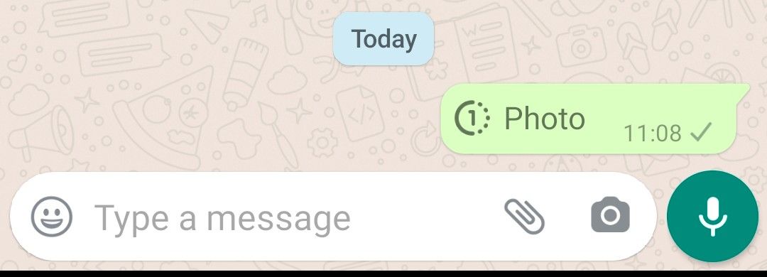 WhatsApp View Once message