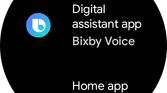 Settings app on the watch showing the 'Digital assistant app' default category
