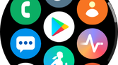 Grid of apps including Samsung Health, Google Pay, and phone