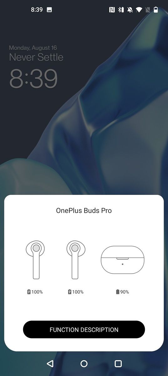 OnePlus Buds Pro on OnePlus phone