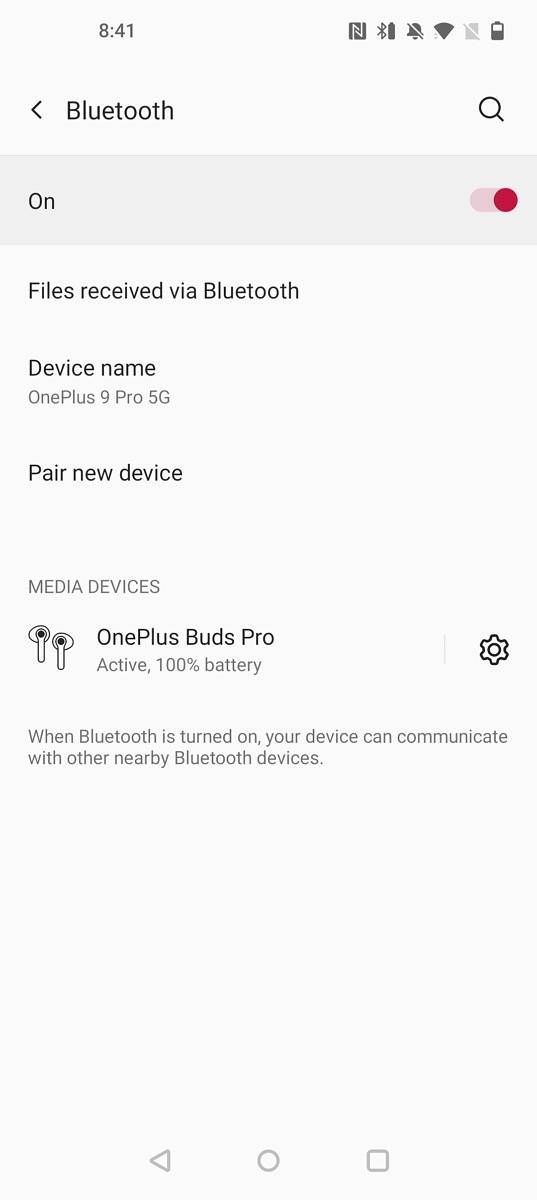 OnePlus Buds Pro on OnePlus phone