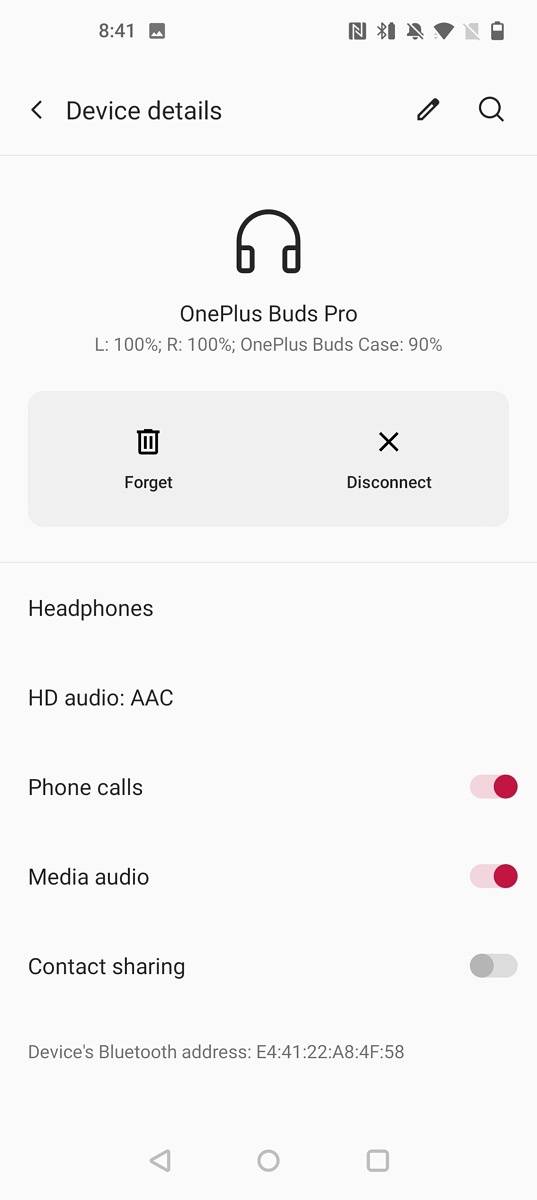 OnePlus Buds Pro on OnePlus phone