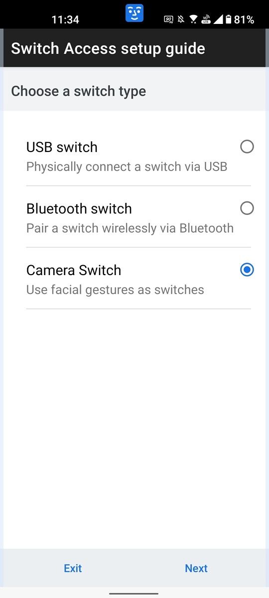 Android's Camera Switches lets you control your phone with your face