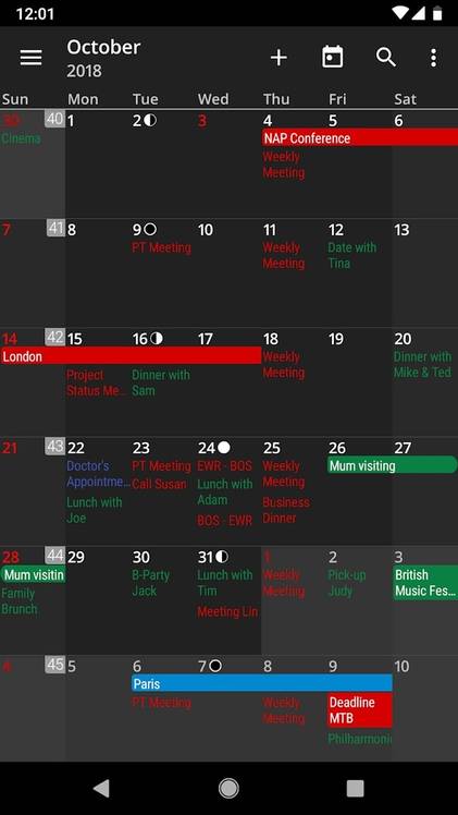 aCalendar days