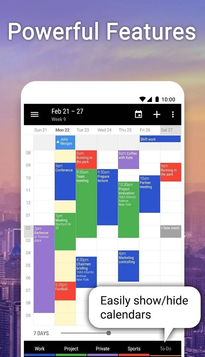 Business Calendar 2 features