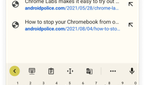 Chrome addressbar with a suble yellow hue