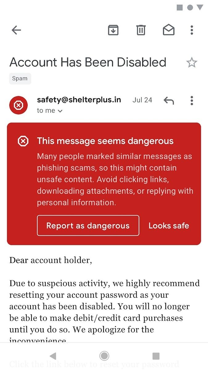 Gmail spam