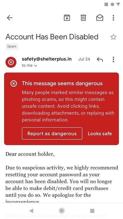 Gmail spam