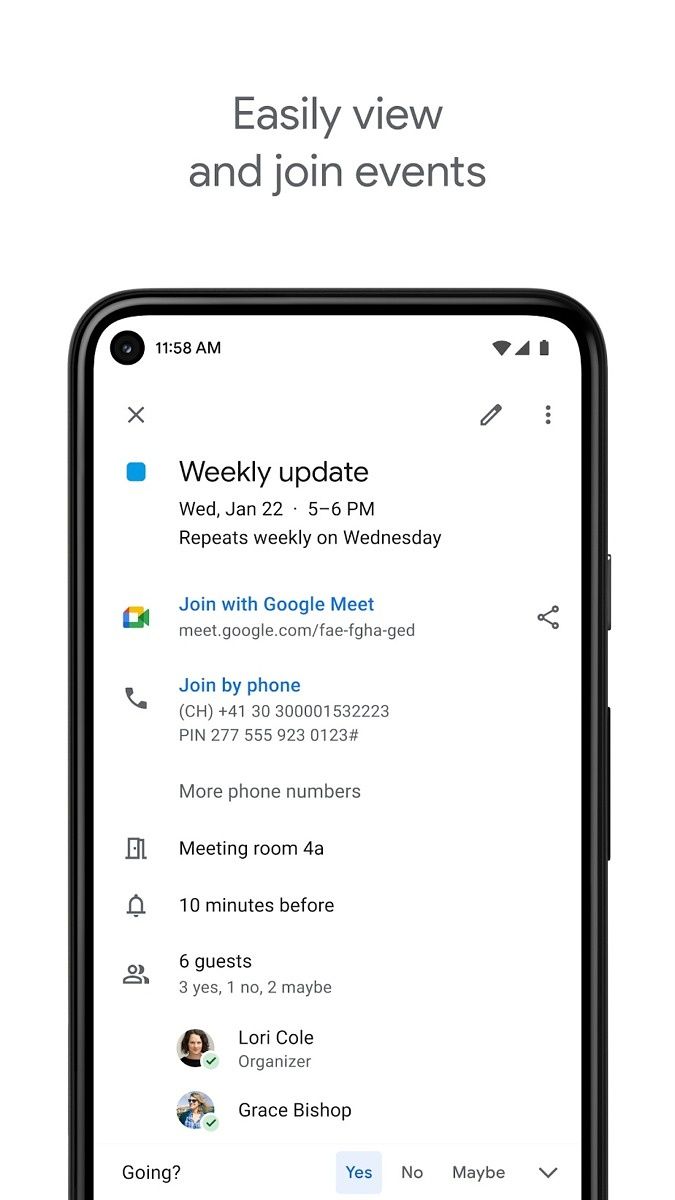 Google Calendar event