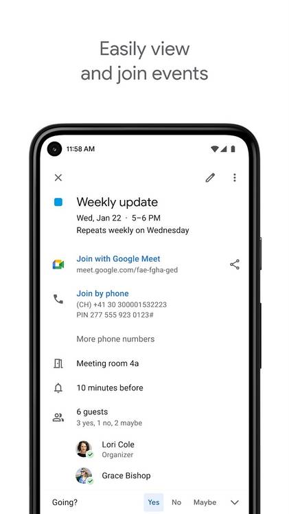 Google Calendar event