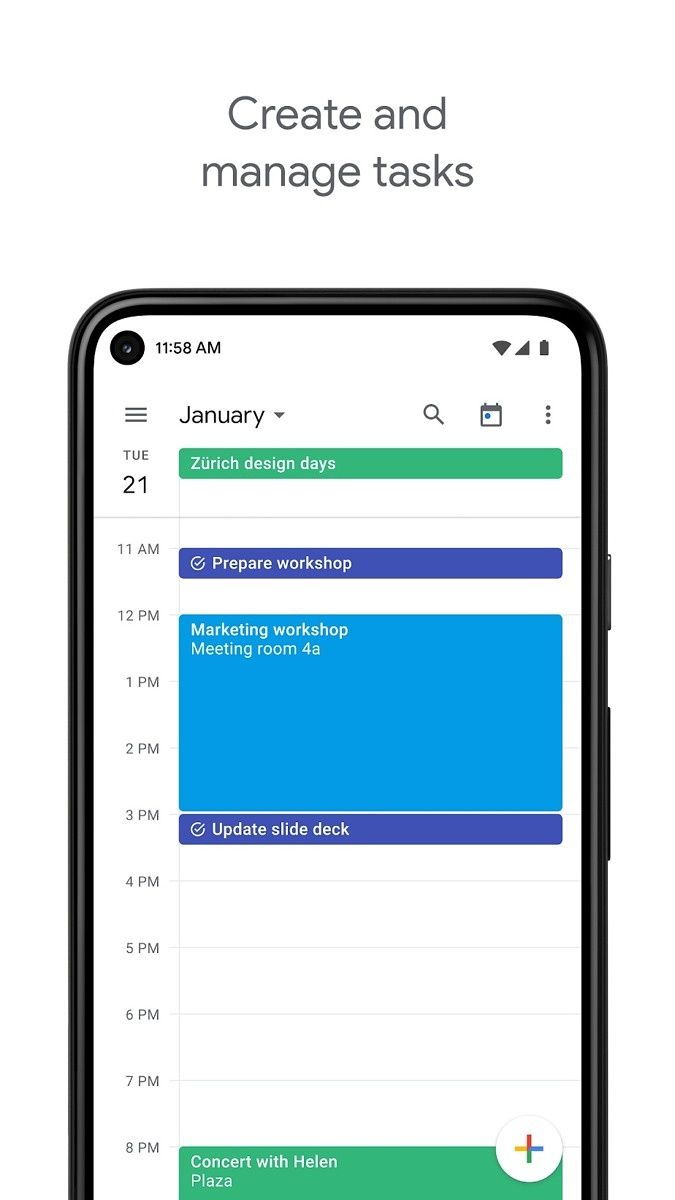 Google Calendar view 1