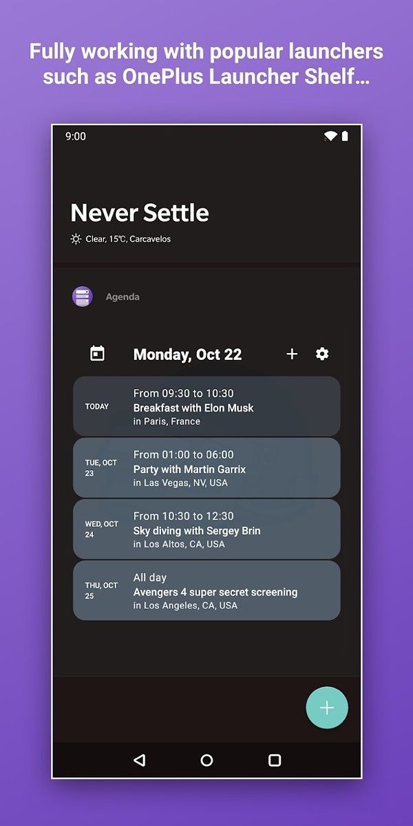 Home Agenda options