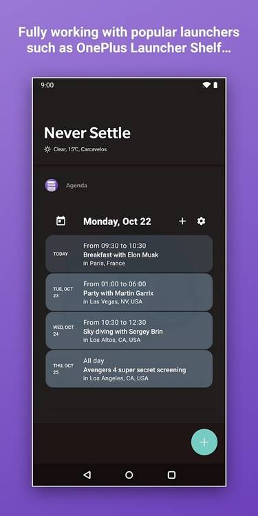 Home Agenda options