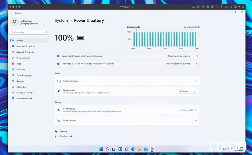 Parallels battery status in windows