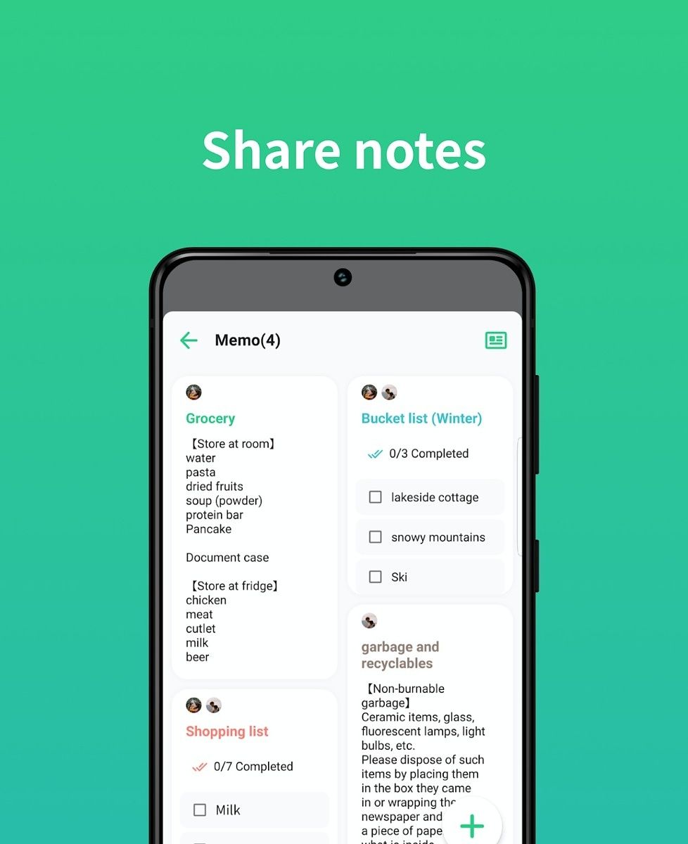 TimeTree notes