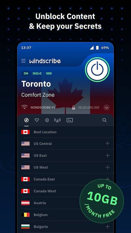 WindScribe VPN for Android