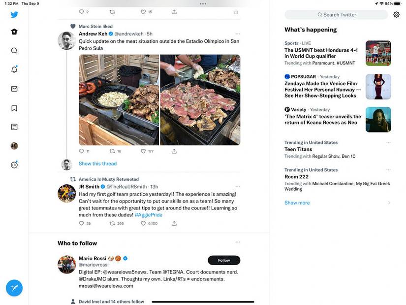 Twitter on iPadOS
