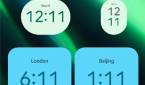 Greenish Material You clock widgets in Android 12 Beta 5