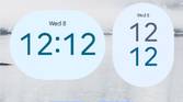 Light blue Material You clock widgets in Android 12 Beta 5