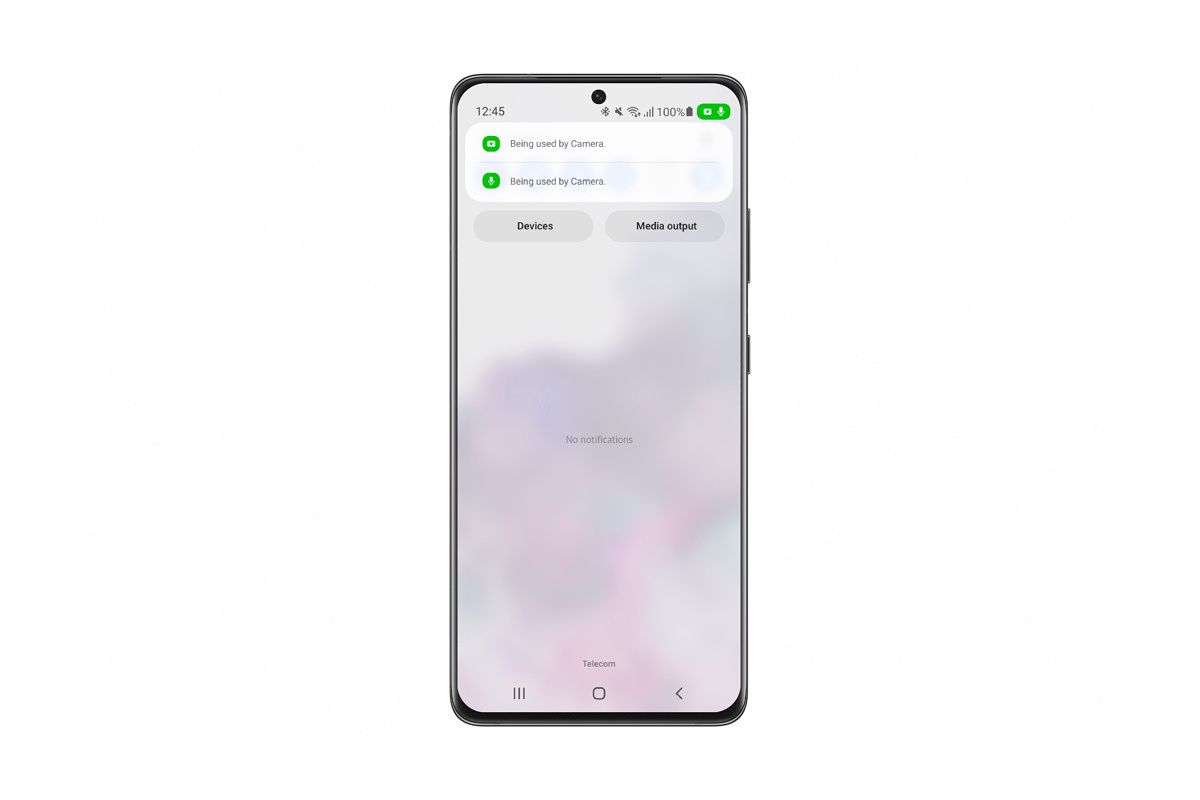 Android 12's privacy indicators in One UI 4