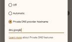 Select Private DNS mode in Android 12