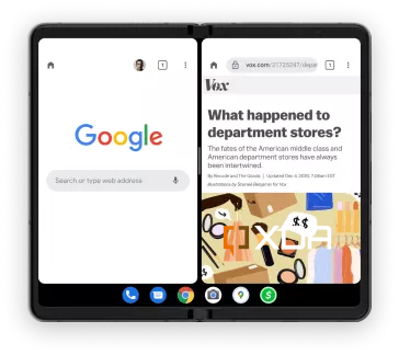 New taskbar for foldable phones in Android 12.1