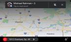 Android Auto UI with heads up notification