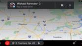 Android Auto UI with heads up notification