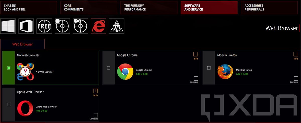 Screenshot of CLX custom PC building