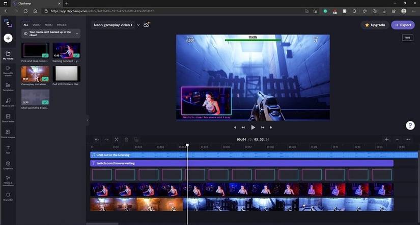 Clipchamp video editor timeline
