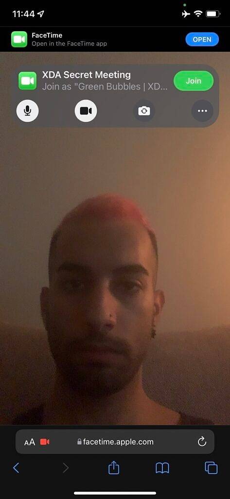 FaceTime screenshot
