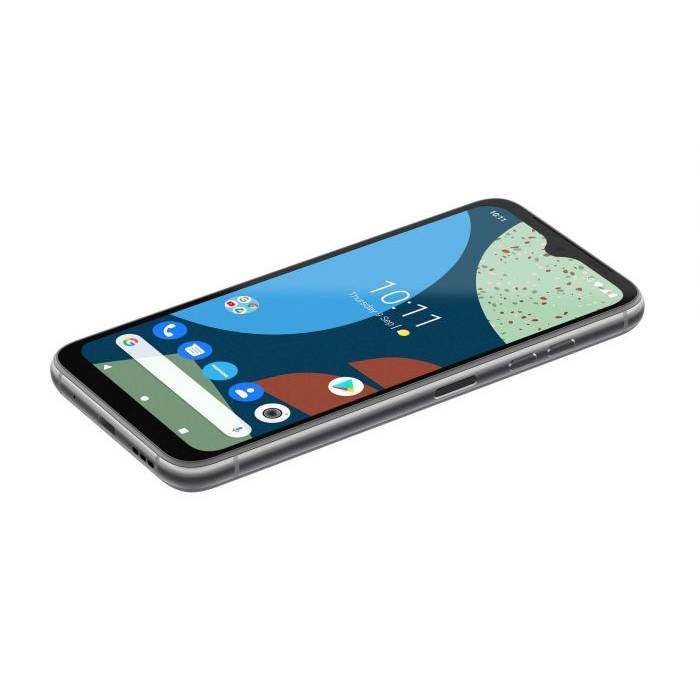 Fairphone 4 lying on its back