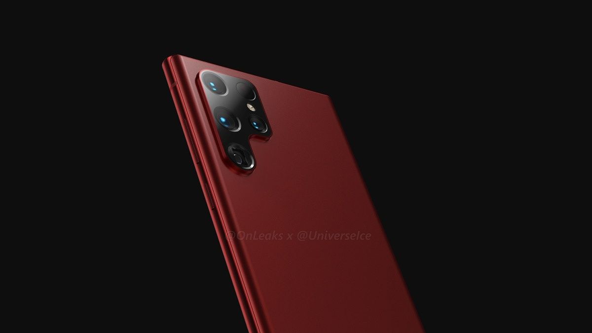 Galaxy S22 Ultra leaked render with P-shaped camera module