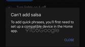 Google Assistant showing