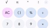 Material You blue in Google Calculator 8.0