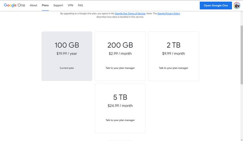 Google Phone Storage Google One quietly rolls out a new 5TB storage plan