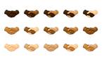 Handshake emoji with various skin tones